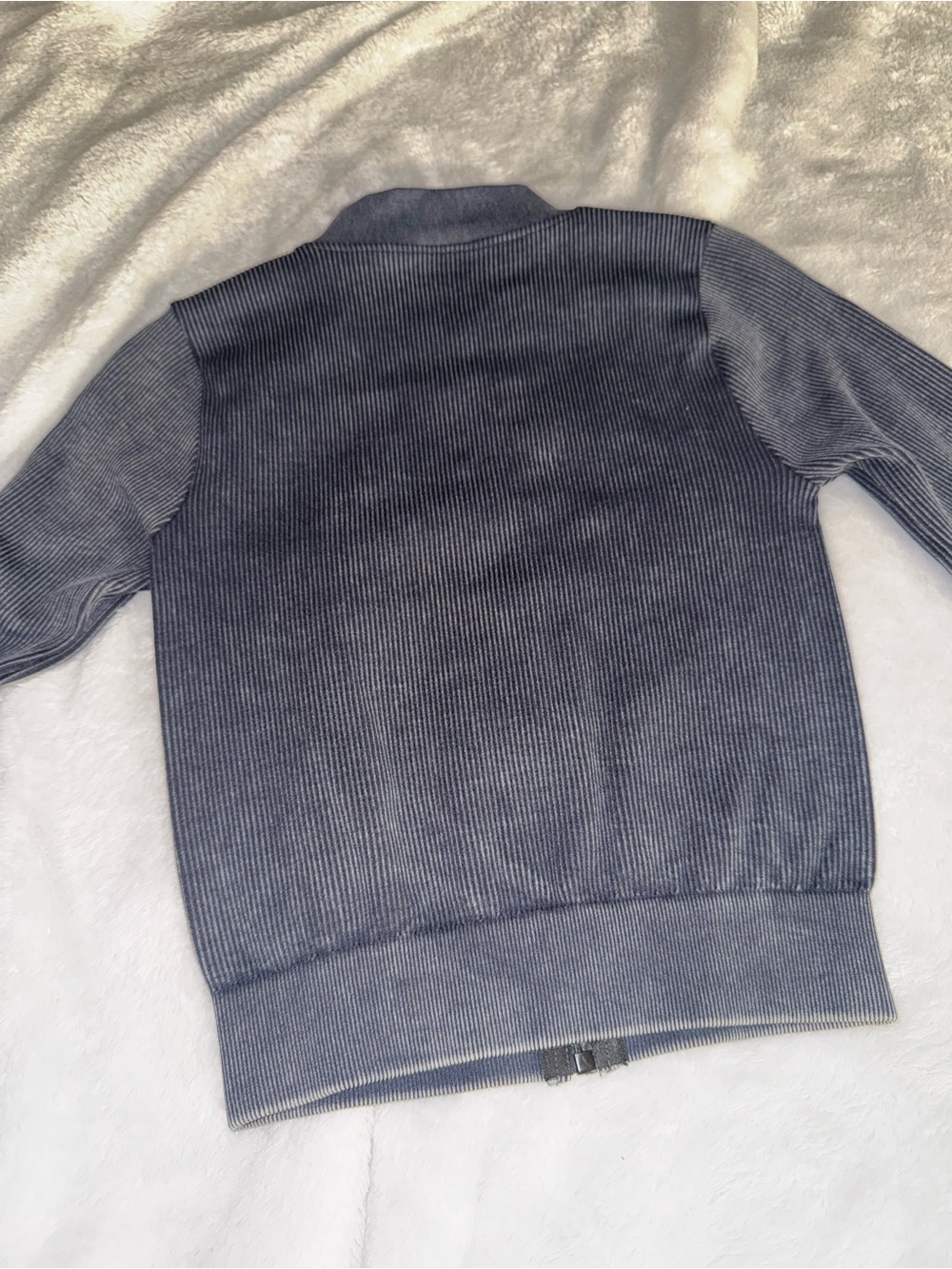 PrettyLittleThing Charcoal Ribbed Zip-Up Jacket - Picture 4 of 4